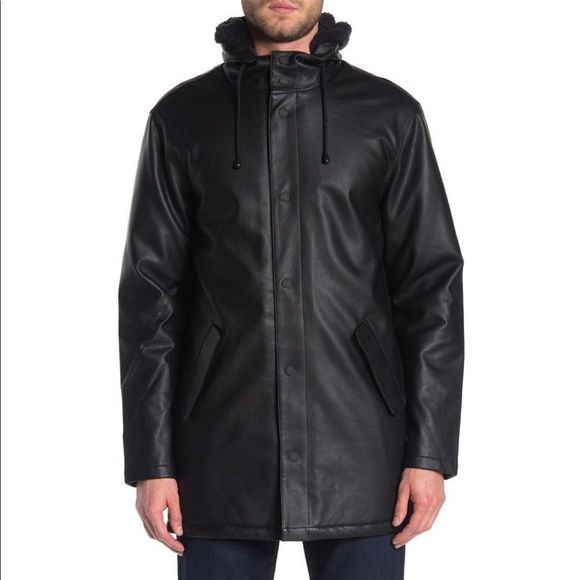 Weatherproof Fur Hooded Faux Leather Jacket [A7] - Picture 1 of 9